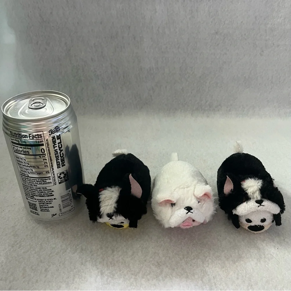 Set of 3 Dog Tsum Tsum Japan Disney Store French Bulldog Piglet Goofy - Picture 8 of 8
